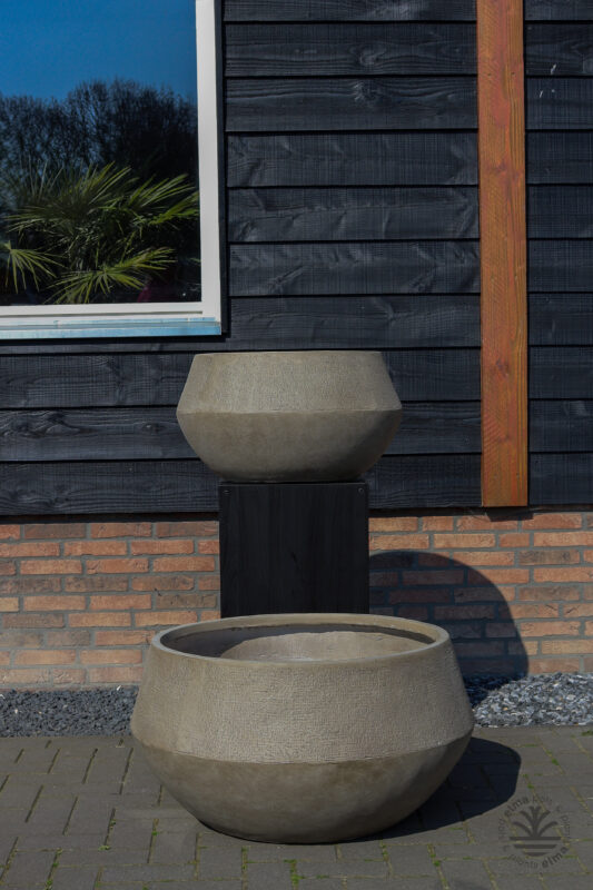 Andora Collection Design Plantenbak Low U Balloon | Fiberstone | 2-Delig